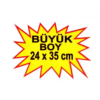 Market Raf Önü Yıldız İndirim Etiketi 24x35 cm. Raf Yıldız Etiketi 100 Adet