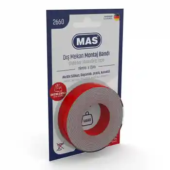 Mas 2660 19 Mmx1,5 Mt Extra Güçlü Dış Mekan Montaj Bandı
