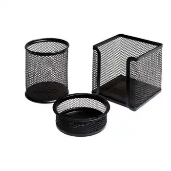 Mas 9305 Bıon Metal File 3 Lü Masa Set Tepsi Siyah