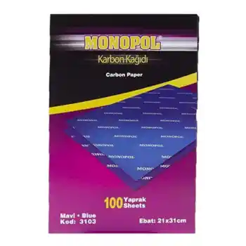 Monopol A4 Mavi Karbon Kağıdı 3103