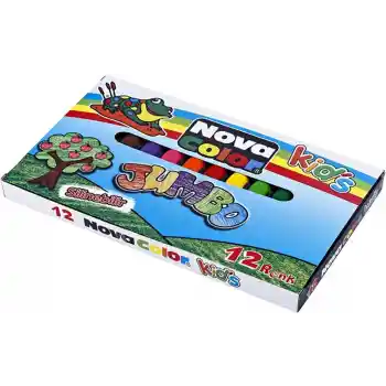 Nova Color 12 Renk Jumbo Mum Boya Nc-2124