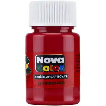 Nova Color Akrilik Boya Kırmızı Şişe Nc-170