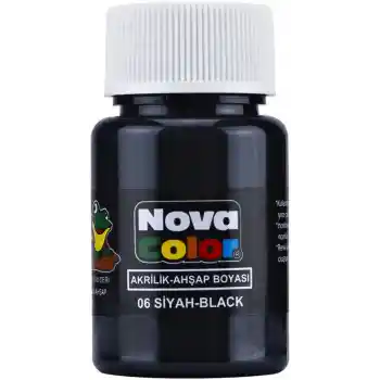 Nova Color Akrilik Boya Siyah Şişe Nc-174