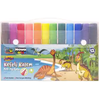 Nova Color Nc-874 12 Renk Jumbo Keçeli Kalem