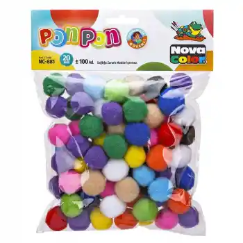 Nova Color Ponpon 20 Mm 100 Lü Nc-881