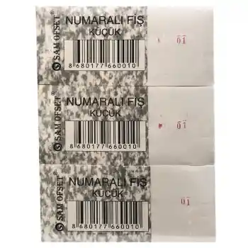 Numaralı Fiş Küçük Düzine100 Yp.