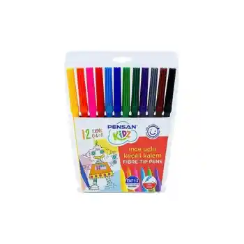 Pensan Kidz 5000 12 Renk İnce Uçlu Keçeli Kalem