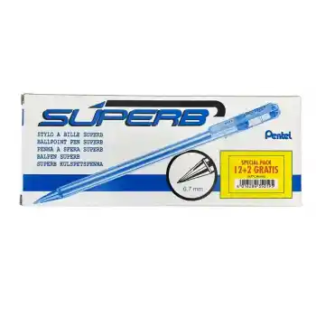Pentel 77-c-promo 12+2 Li Kutu Mavi Yağ Bazlı Tükenmez Kalem