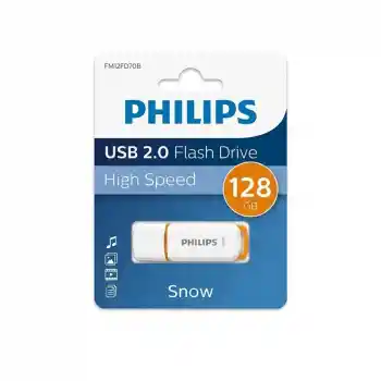 Phılıps 128 Gb Snow Usb2.0 Bellek Turuncu/beyaz Fm12fd70b/00