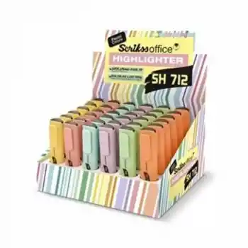 Scrikss Sh 712 Pastel Fosforlu Kalem 36 Lı Stn