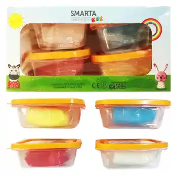 Smarta Kıds 4 Renk Model Hamuru 4x70 Gr. Okul Seti