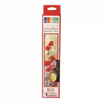 Südor 6 Renk Guaj Boya Şişe 15 Ml Sd521
