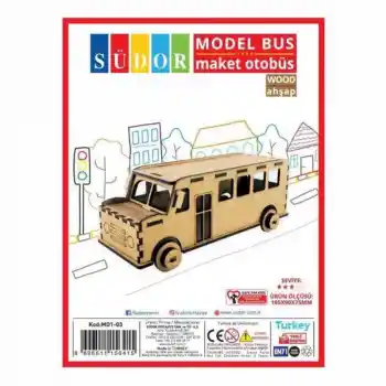 Südor Ahşap Maket Otobüs Md1-03