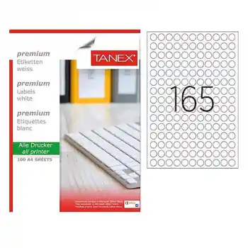 Tanex 15 Mm Yuvarlak Renkli Laser Etiket Tw-2215