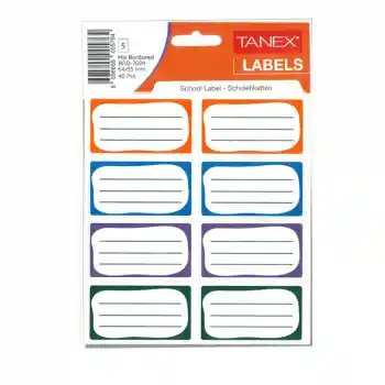 Tanex Okul Etiketi Bordürlü