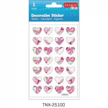 Tanex Renkli Kalp Serisi Etiket Tnx 25160
