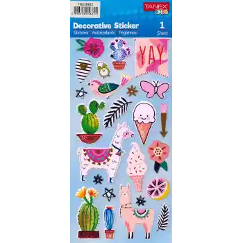 Tanex Tnx-25802 Puffy Lama Serisi Stıcker Etiket
