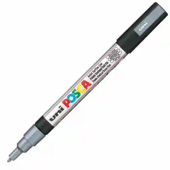 Uni-ball Pc-3m Posca Su Bazlı Marker Gümüş 0.9