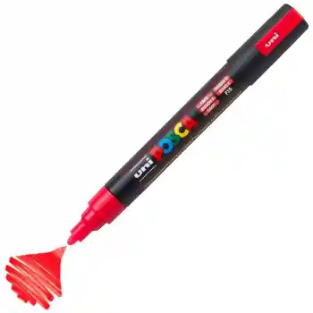 Uni-ball Pc-5m-posca Su Bazlı Marker F.kırmızı 1.8-2.5