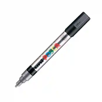 Uni-ball Pc-5m-posca Su Bazlı Marker Gümüş 1.8
