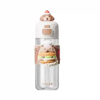 Vagon Lıfe Dıller D2551 Çift Açılır Kapaklı Tritan Matara 600 Ml
