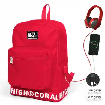 Yaygan 24103 Coral Hıgh Sırt Çantası Usb+aux