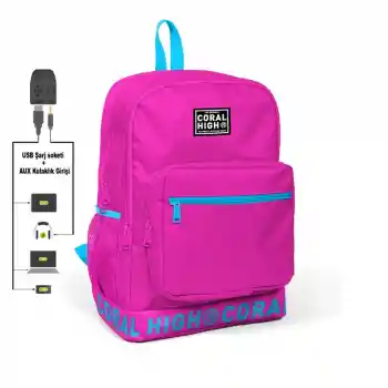 Yaygan 24108 Coral Hıgh Sırt Çantası Usb+aux Soketli