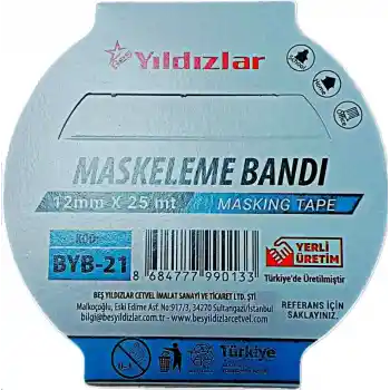 Yıldızlar 12x25 Maskeleme Bantı Byb-21