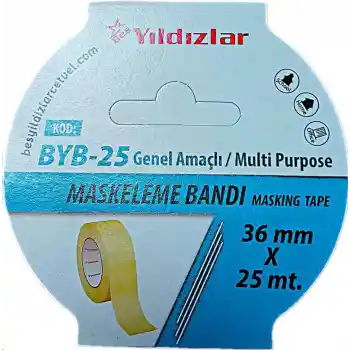Yıldızlar 36x25 Maskeleme Bantı Byb-25