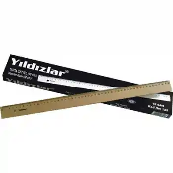 Yıldızlar 50 Cm. Tahta Cetvel Kod.123