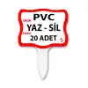 PVC Yaz-Sil Tatlıcı Baharat Kuruyemişci Fiyat Etiketi 20 li Pk