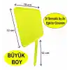 Balıkçı Tezgah Etiketi Açılı Saplamalı Fiyat Etiketi Fosforlu Sarı Büyük Boy 10 Adet