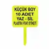 Açılı Saplamalı Plastik Pazarcı Fiyat Etiketi Küçük Boy Fosforlu Sarı 10 Adet
