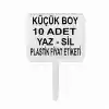 Açılı Saplamalı Plastik Etiket Küçük Boy 10 Ad.Beyaz