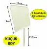 Açılı Saplamalı Plastik Etiket Küçük Boy 10 Ad.Beyaz