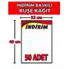 Market İndirim Afişi Kuşe Kağıt 32x45 cm 50 li Pk.