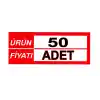 PVC Yaz-Sil Raf Profil İçi Fiyat Etiketi 50li Pk. 3,8x10cm
