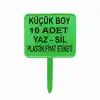 Açılı Saplamalı Plastik Etiket Küçük Boy 10 adet Yeşil