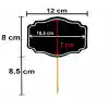 Ahşap Çubuklu Siyah PVC Yaz-Sil Fiyat Etiketi 8x12 cm 10lu Pk.