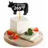 Ahşap Çubuklu Siyah PVC Yaz-Sil İnek Figürlü Fiyat Etiketi 8x12 cm 10lu Pk.