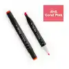 Del Rey Twın Marker R16 Coral Pink Çift Uçlu Grafik Kalemi Mn-dr016