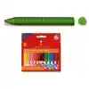 Faber 12 Grıp Jumbo Wax Crayon Boya 528112254