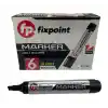 Fixpoint Permanent Koli Kalemi Kesik Uç SİYAH Renk 6 mm. ( ADET )