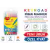 Keyroad Fiber Marker Fırça Uçlu Keçeli Kalem 12 Renk