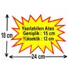 Market Reyon Raf Önü Sarı Yıldız Karton 24x18 cm. Raf Yıldızı 50 Adet