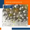 Metalik Gümüş Balon 5 Adet