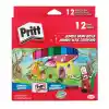 Pritt 12 Renk Jumbo Üçgen Silinebilir Pastel Mum Boya 1655739