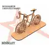 Yıldızlar Ahşap 3d Ahşap Boyanabilir Maket Bisiklet Bym-06