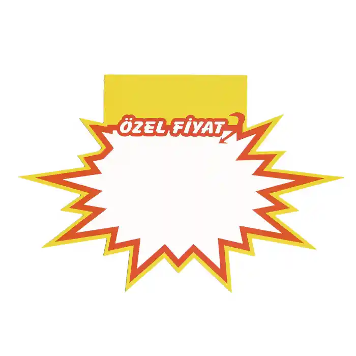 Market Raf Önü Yıldızlı Etiket Özel Fiyat Baskılı 15x12cm.100lü Pk.