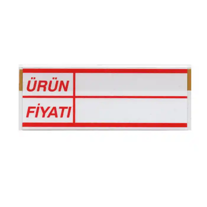 Pvc Arkası Yapışkanlı Raf Önü Fiyat Etiketliği + Silinebilir Raf Etiketi 50li Set